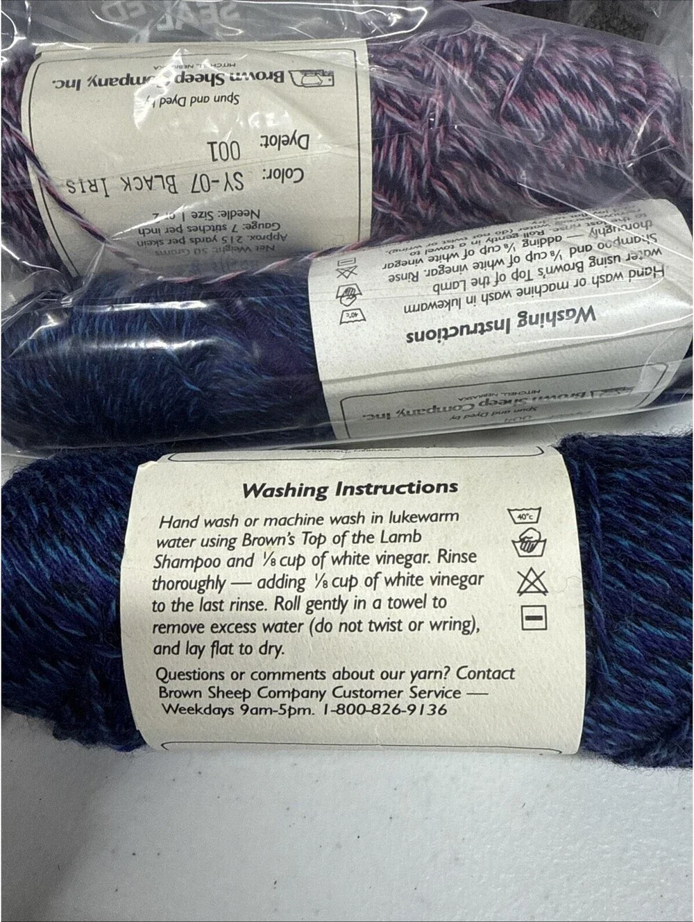 Brown Sheep Co Inc Wildfoote Luxury Sock Yarn Mixed Color 3 Skein Lot